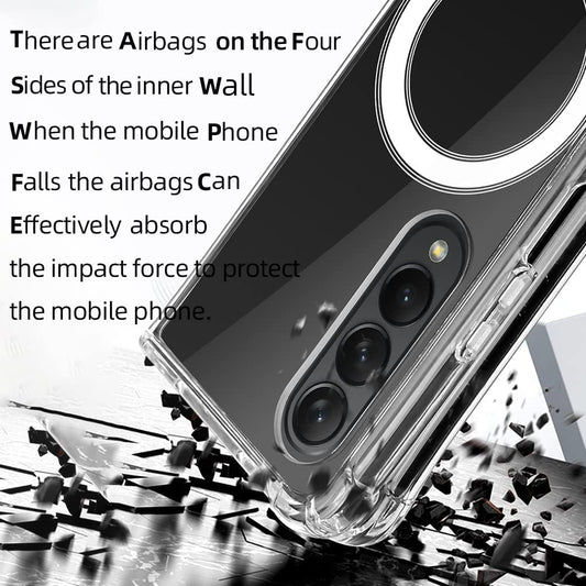 Samsung Galaxy Z Fold 4 Anti-Knock TPU Transparent MagSafe Case