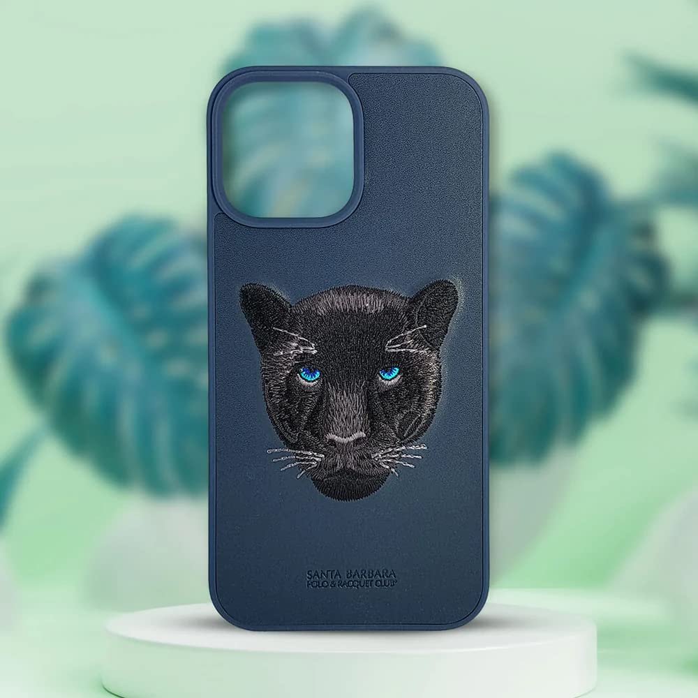 iPhone 14 Pro Max Santa Barbara Savanna Series Leather Case - Panther