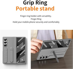 Samsung Galaxy Z Fold7 Skin Feel Case with Silicon Band, Stand & HInge Protection