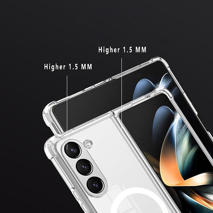 Samsung Galaxy Z Fold 5 Cristal Clear Magnetic Magsafe Case - Transparent
