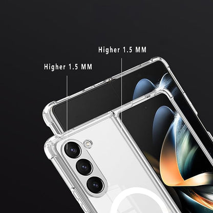 Samsung Galaxy Z Fold 5 Cristal Clear Magnetic Magsafe Case - Transparent