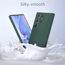 Samsung Galaxy S22 Ultra Liquid Silicon Case With Logo - Green