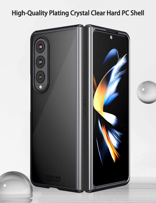 Samsung Galaxy Z Fold 4 Electroplated Chrome Back Cover - Black