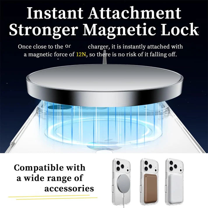 iPhone 17 Pro Max Anti Yellowing Cristal Clear Transparent Case with Magsafe