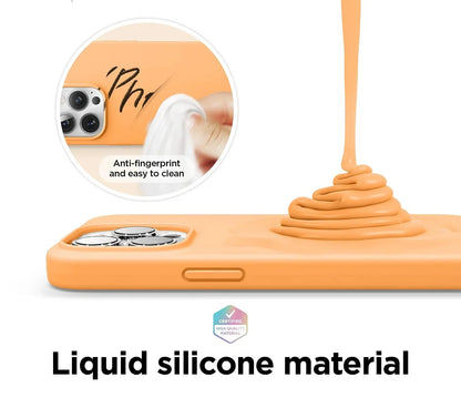 iPhone 13 Pro Liquid Silicon Case - Orange