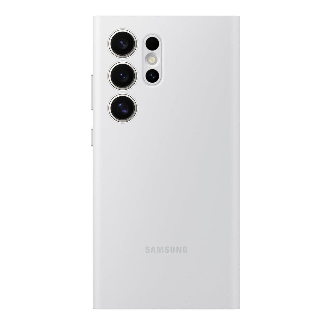 Samsung Galaxy S24 Ultra Smart View Window Flip Wallet Case with Control - White