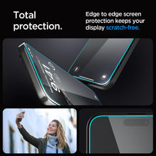 Easy Fit Tempered Clear Glass Screen Protector For iPhone 15 Pro Max-Pack of 2