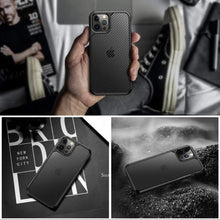 iPhone 12 Pro Max Carbonfiber Transparent Hybrid Shockproof Case