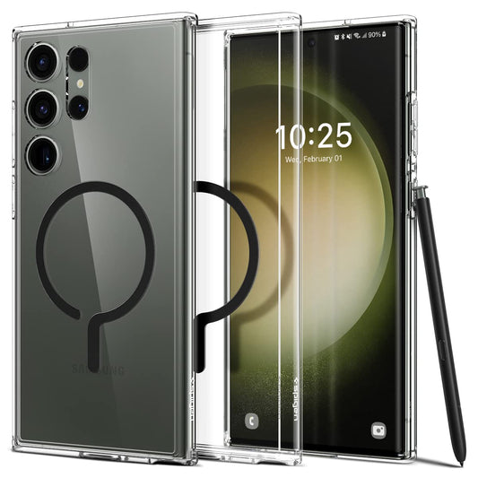 Samsung Galaxy S24 Ultra One Tap Metal Ring MagFit Hard Shell Back Cover Case