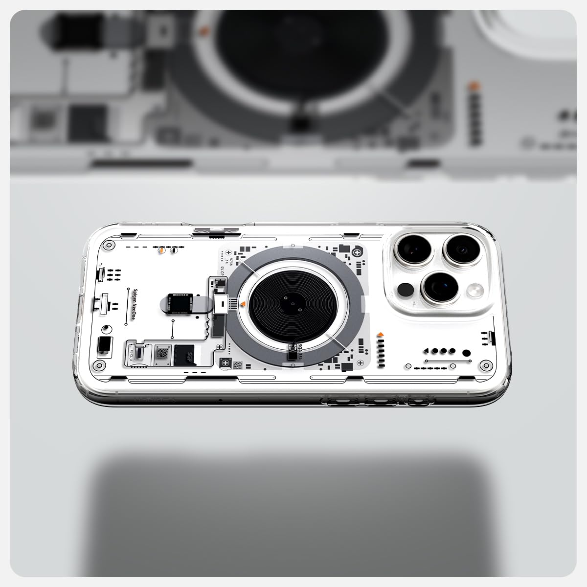 iPhone 16 Pro Machine Style Ultra Hybrid Zero One Shockproof Case with Magsafe - Neo