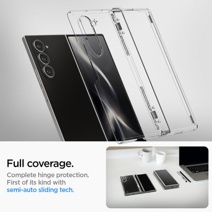 Samsung Galaxy Z Fold7 Cristal Clear Case with Hinge Protection & Front Glass - Transparent