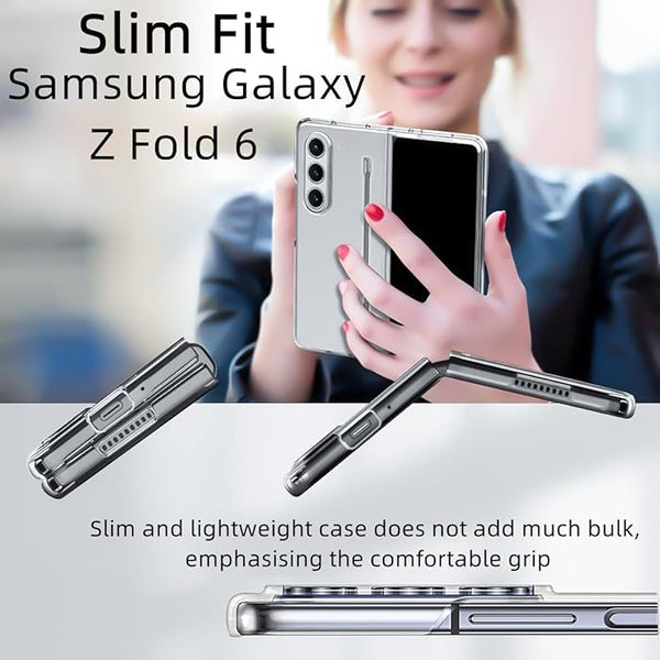 Samsung Galaxy Z Fold 6 Cristal Clear Transparent Case with S Pen - Clear