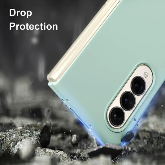 Samsung Galaxy Z Fold 4 Silicon Case with Inner Fabric - Lavender
