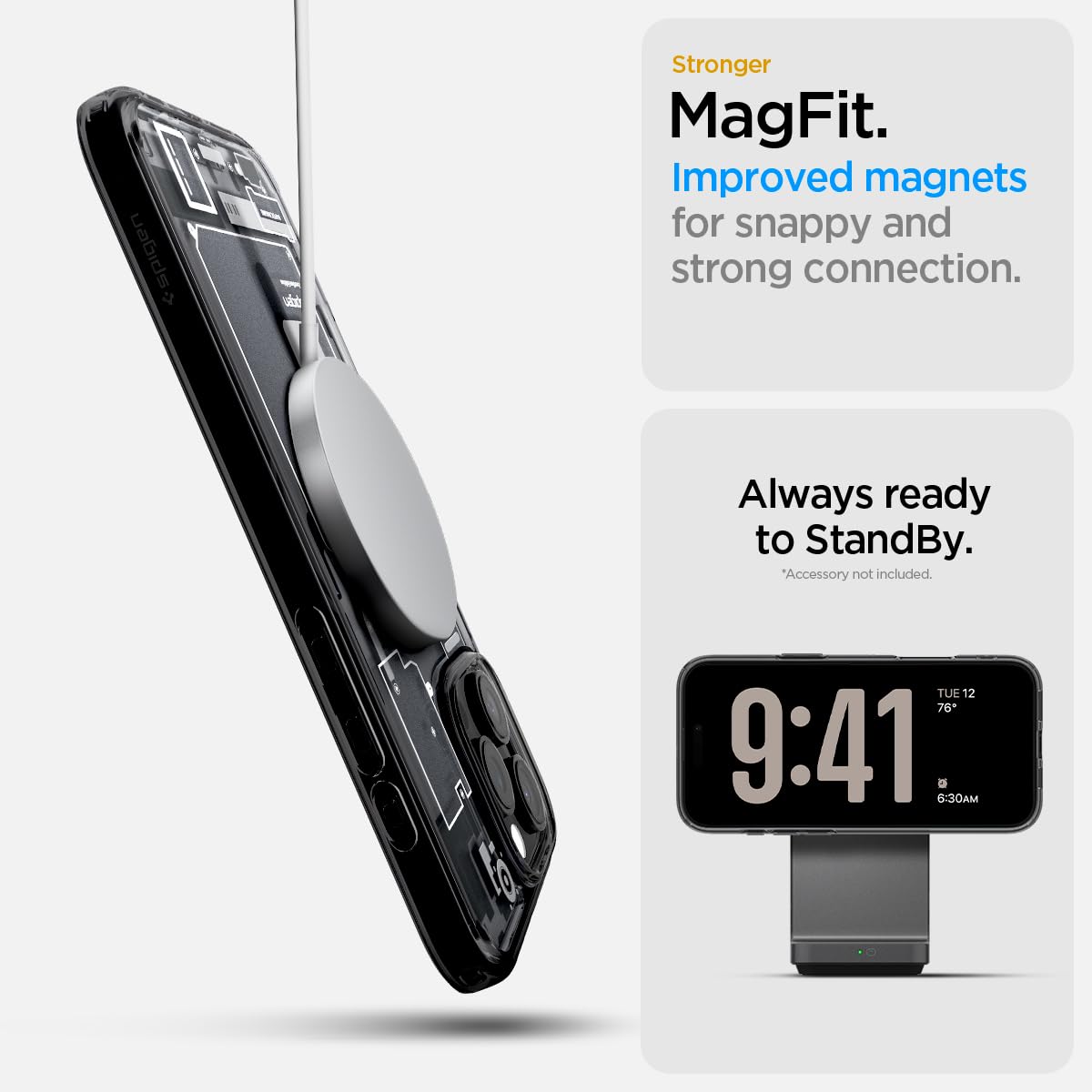 iPhone 16 Pro Machine Style Ultra Hybrid Zero One Shockproof Case with Magsafe - Black