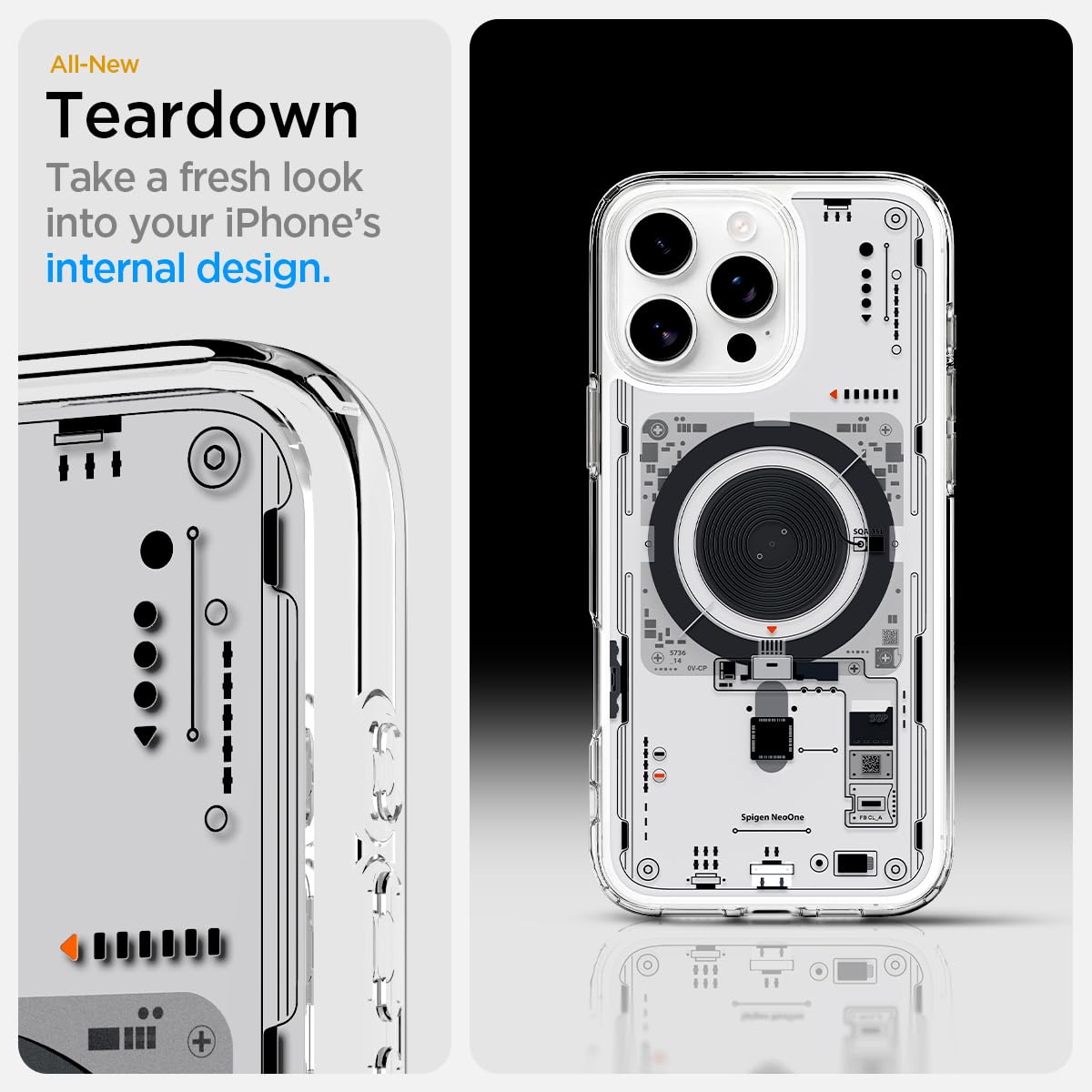 iPhone 16 Pro Machine Style Ultra Hybrid Zero One Shockproof Case with Magsafe - Neo