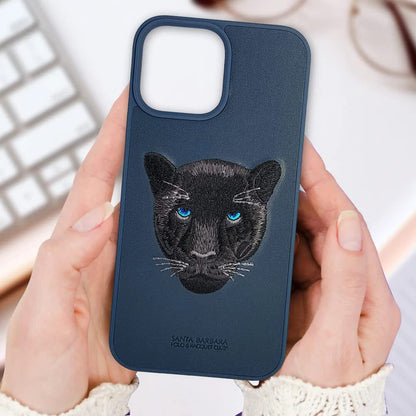 iPhone 14 Pro Max Santa Barbara Savanna Series Leather Case - Panther
