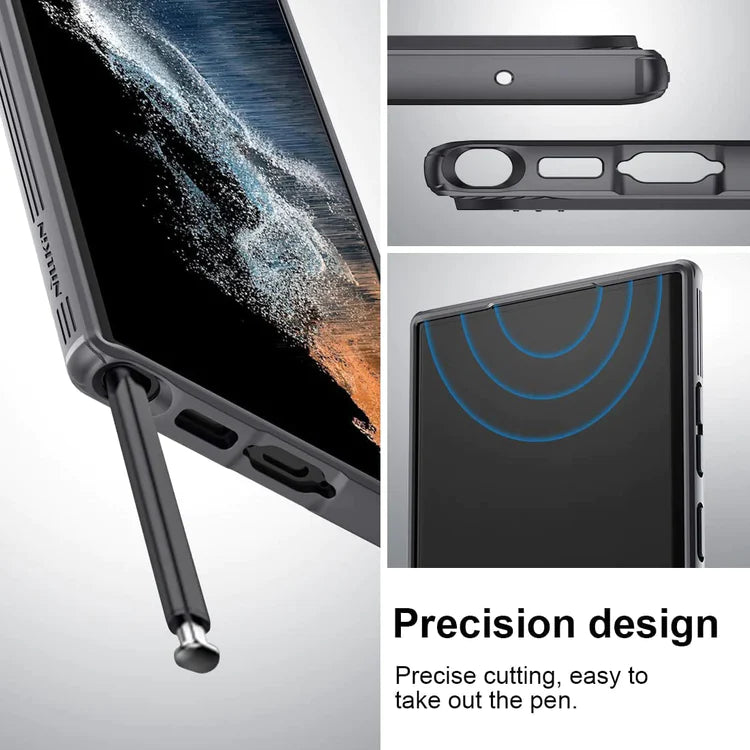Samsung Galaxy S23 Ultra Cam Shield Camera Cover Slim Fit Hard Case-Black