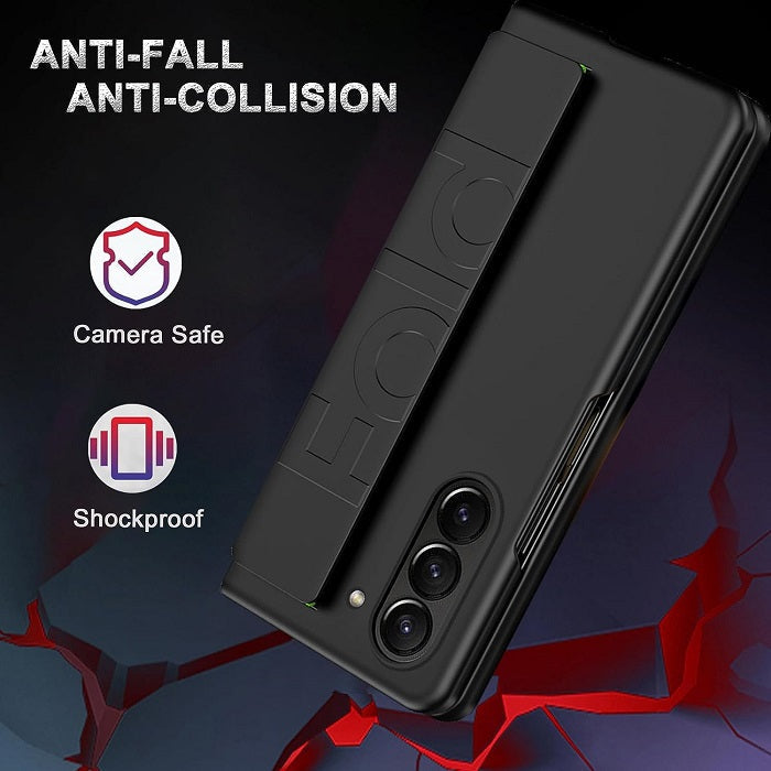 Samsung Galaxy Z Fold 5 Slim Case with Hand Strap Designed-Black