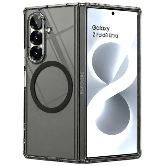 Samsung Galaxy Z Fold 8 Ultra Cristal Clear Anti-Yellow Hard PC Magsafe Case - Smoke