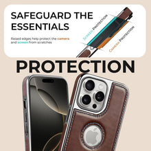 iPhone 13 Pro Luxurious Chrome Leather Case - Brown