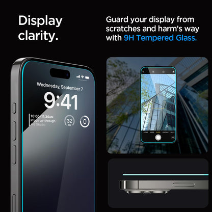 Easy Fit Tempered Clear Glass Screen Protector For iPhone 13 - Pack of 2