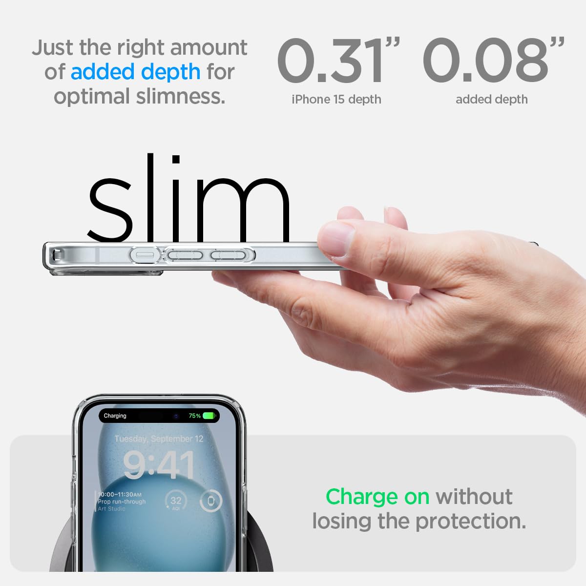 iPhone 15 Hybrid Clear Shockproof Transparent Case