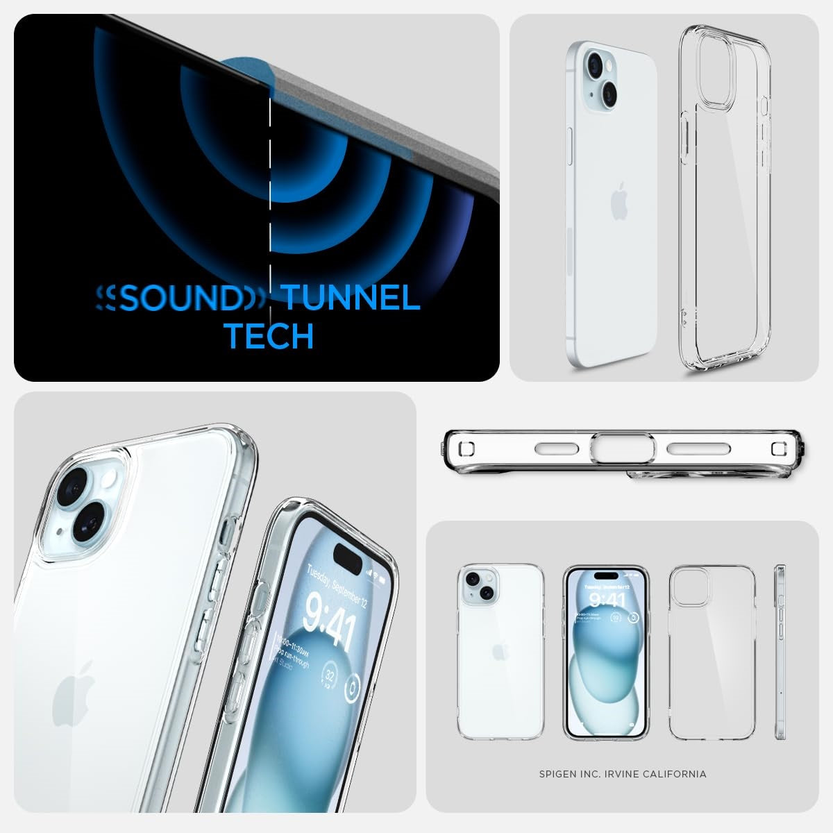 iPhone 15 Hybrid Clear Shockproof Transparent Case