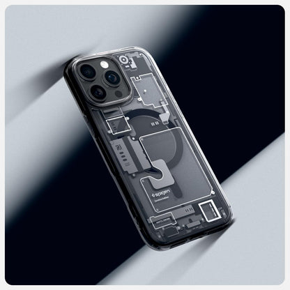 iPhone 16 Pro Machine Style Ultra Hybrid Zero One Shockproof Case with Magsafe - Black