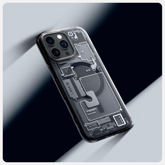 iPhone 16 Pro Max Machine Style Ultra Hybrid Zero One Shockproof Case with Magsafe - Black