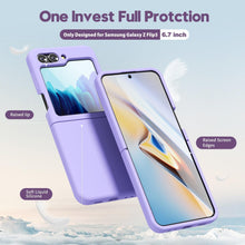 Samsung Galaxy Z Flip 4 Silicon Case Liquid Silicon Inner Fabric with Logo-Purple