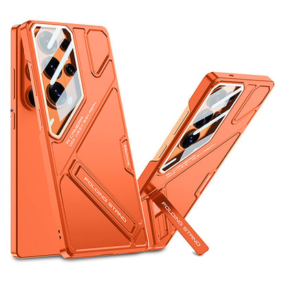 Samsung Galaxy S26 Ultra 5G GKK Mech Style Ultra-thin Folding PC Case with Camera Glass Protection