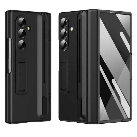 Samsung Galaxy Z Fold7 S Pen Slider Case with Stand & Glass Protection - Black