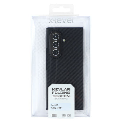 Samsung Galaxy Z Fold 7 X-LEVEL Kevlar Folding Micro Carbon Case - Black