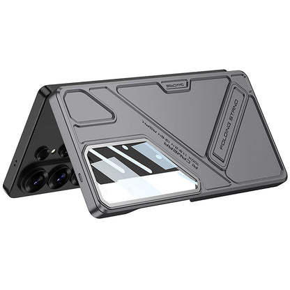 Samsung Galaxy S26 Ultra 5G GKK Mech Style Ultra-thin Folding PC Case with Camera Glass Protection