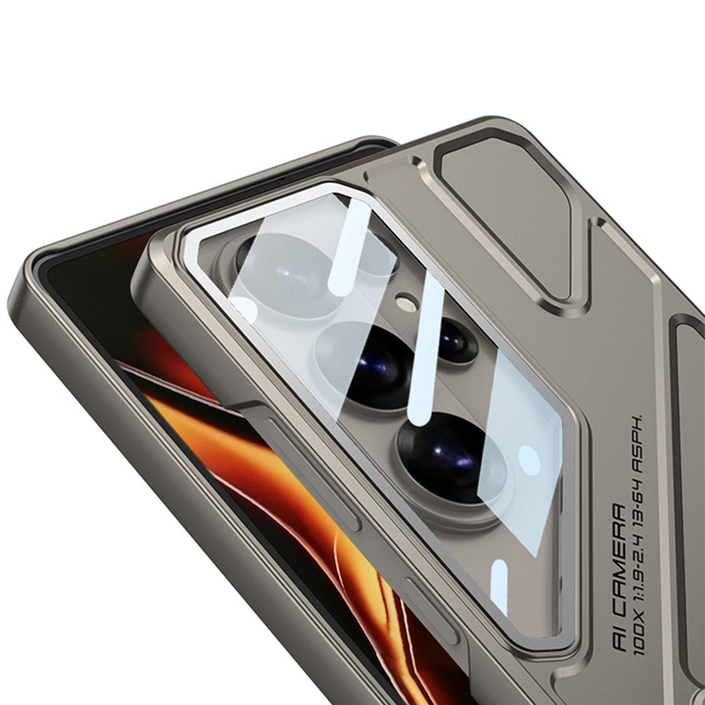 Samsung Galaxy S26 Ultra 5G GKK Mech Style Ultra-thin Folding PC Case with Camera Glass Protection