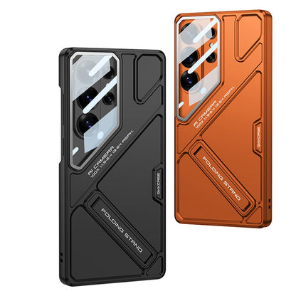 Samsung Galaxy S26 Ultra 5G GKK Mech Style Ultra-thin Folding PC Case with Camera Glass Protection