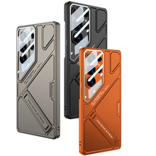 Samsung Galaxy S26 Ultra 5G GKK Mech Style Ultra-thin Folding PC Case with Camera Glass Protection