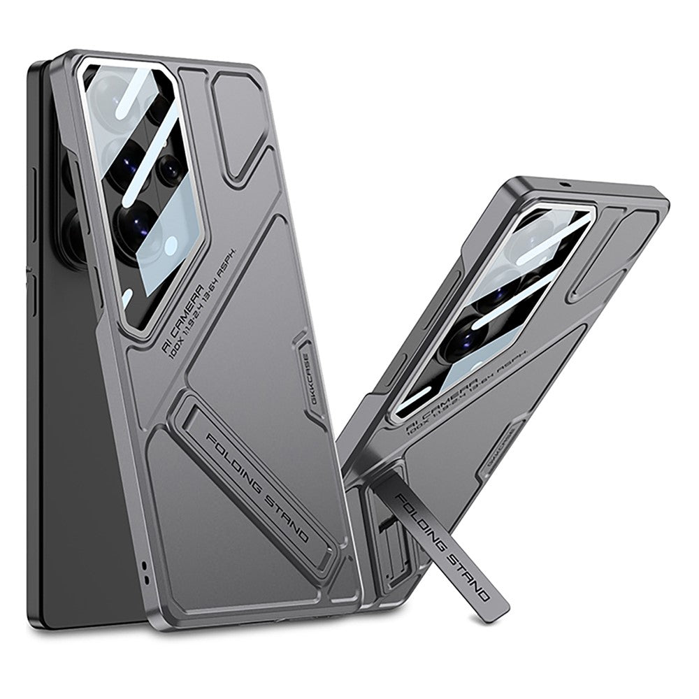 Samsung Galaxy S26 Ultra 5G GKK Mech Style Ultra-thin Folding PC Case with Camera Glass Protection