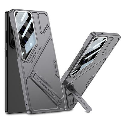 Samsung Galaxy S26 Ultra 5G GKK Mech Style Ultra-thin Folding PC Case with Camera Glass Protection