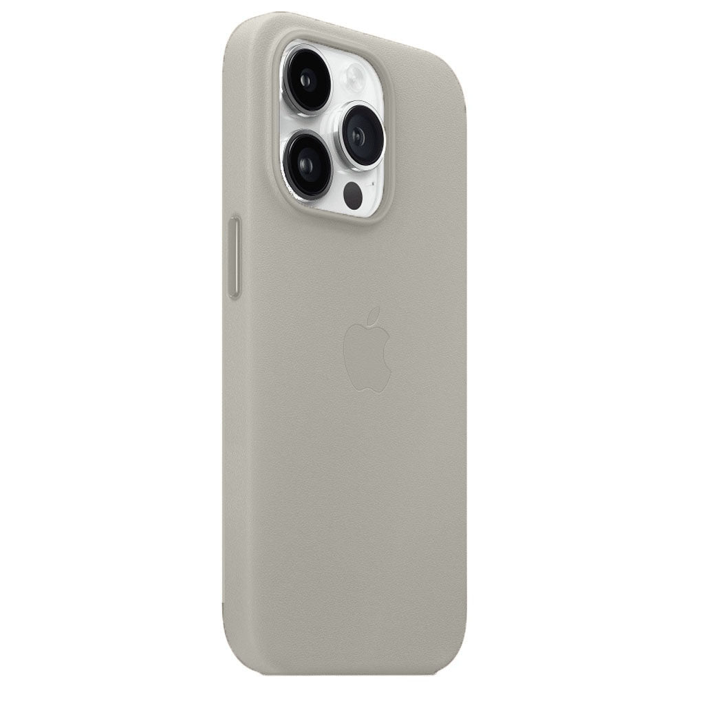iPhone 15 Pro Leather Case with Magsafe - Gray