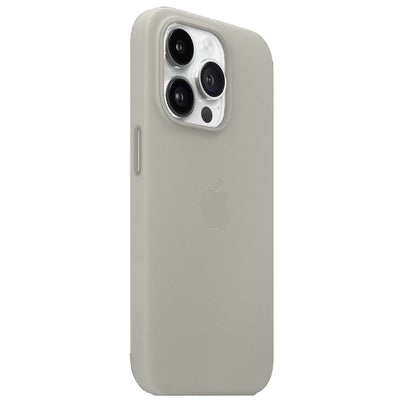 iPhone 15 Pro Leather Case with Magsafe - Gray