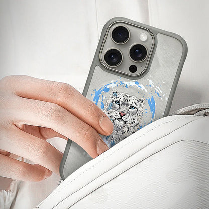 iPhone 16 Pro Nimmy Dazzling Embroidery MagSafe Back Cover Case - Panther