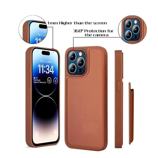 iPhone 14 Pro HBD Premium Leather Case With Magsafe Wallet - Purple