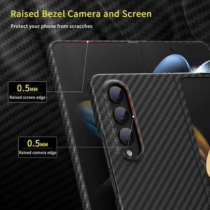 Samsung Galaxy Z Fold4 Carbon Fiber Aramid with Drop Protection - Blue