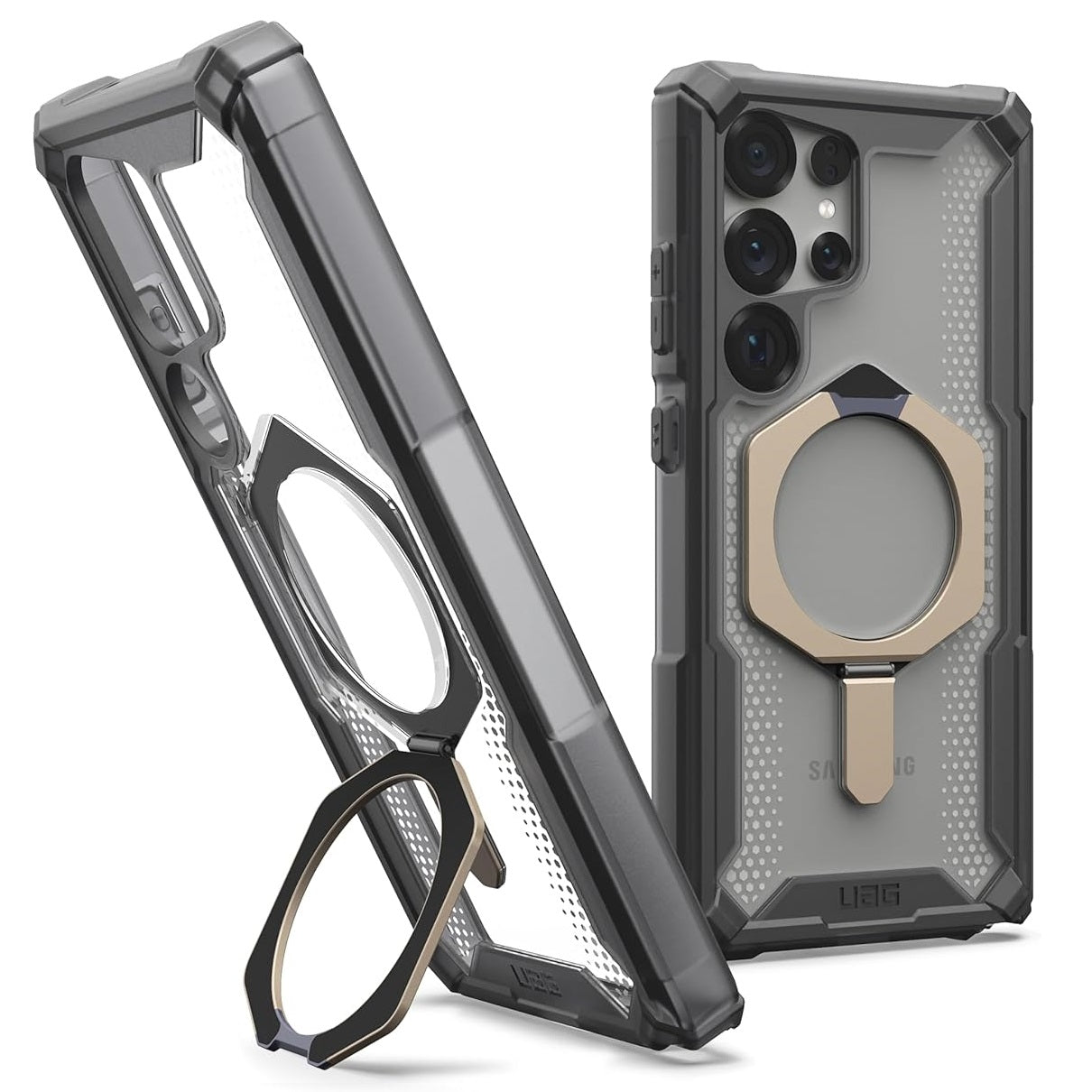 Samsung Galaxy S23 Ultra UAG Plasma XTE with MagSafe & Metal Kickstand - Smoke