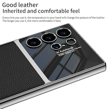 Samsung S24 Ultra Gkk Half Synthetic Leather Electroplating Camera Shing Case