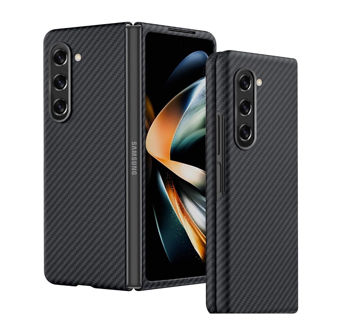 Samsung Galaxy Z Fold 5 Carbon Fiber Aramid Shockproof Case - Green