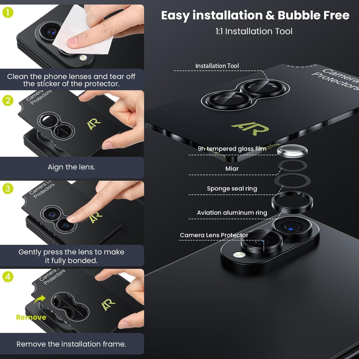 Camera Lens Protector for Samsung Galaxy Z Fold 8  – Premium Camera Glass Protection
