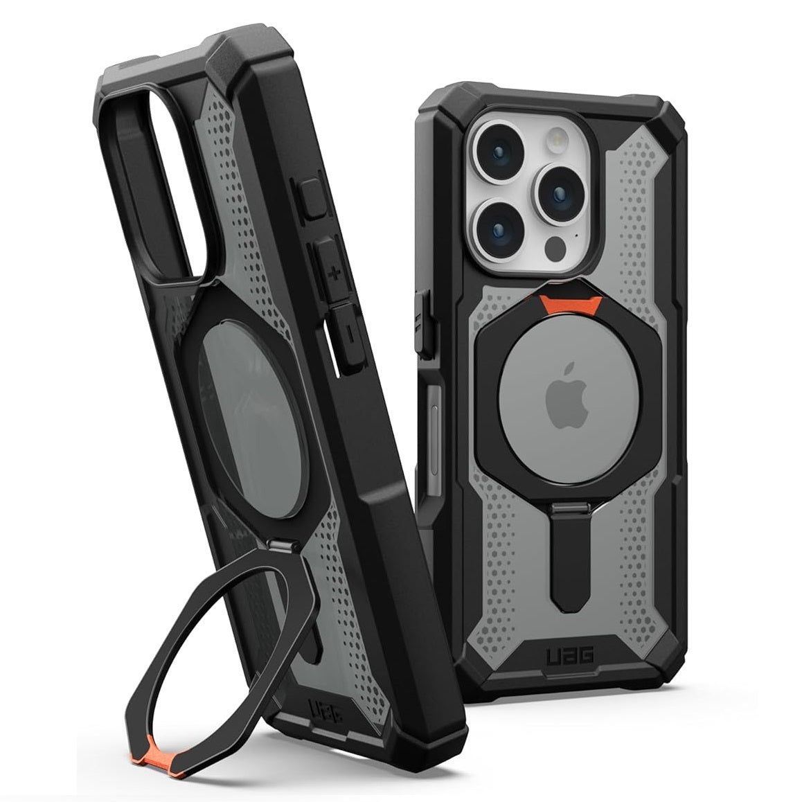 iPhone 16 Pro UAG Plasma XTE Armor Protective Case With Metal Magsafe Ring & Stand - Ash Black