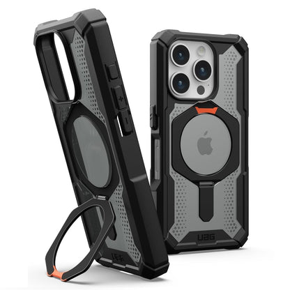 iPhone 16 Pro UAG Plasma XTE Armor Protective Case With Metal Magsafe Ring & Stand - Ash Black